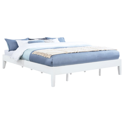 Matyas California King Universal Platform Bed WhiteWhite