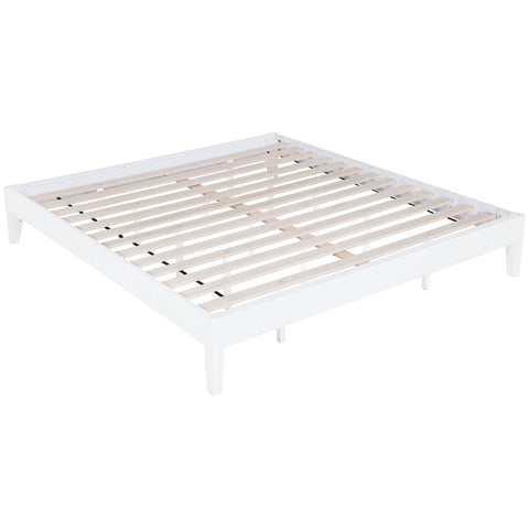Matyas California King Universal Platform Bed WhiteWhite