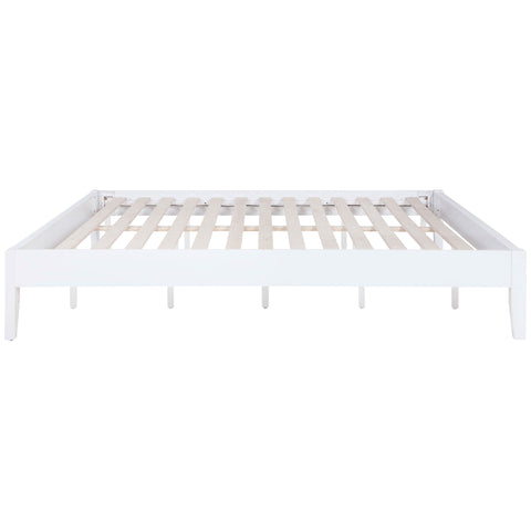 Matyas California King Universal Platform Bed WhiteWhite