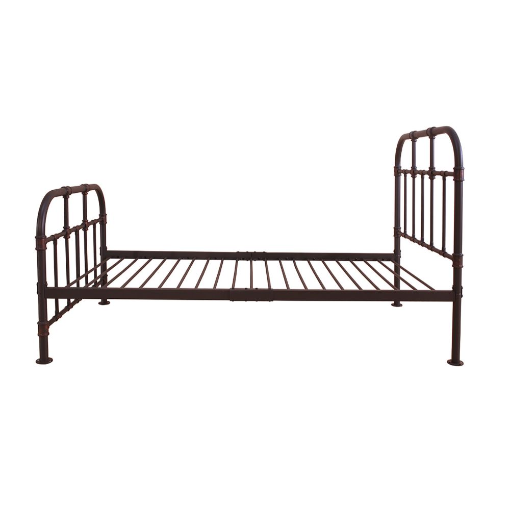 becci twin bed, sandy gray finish