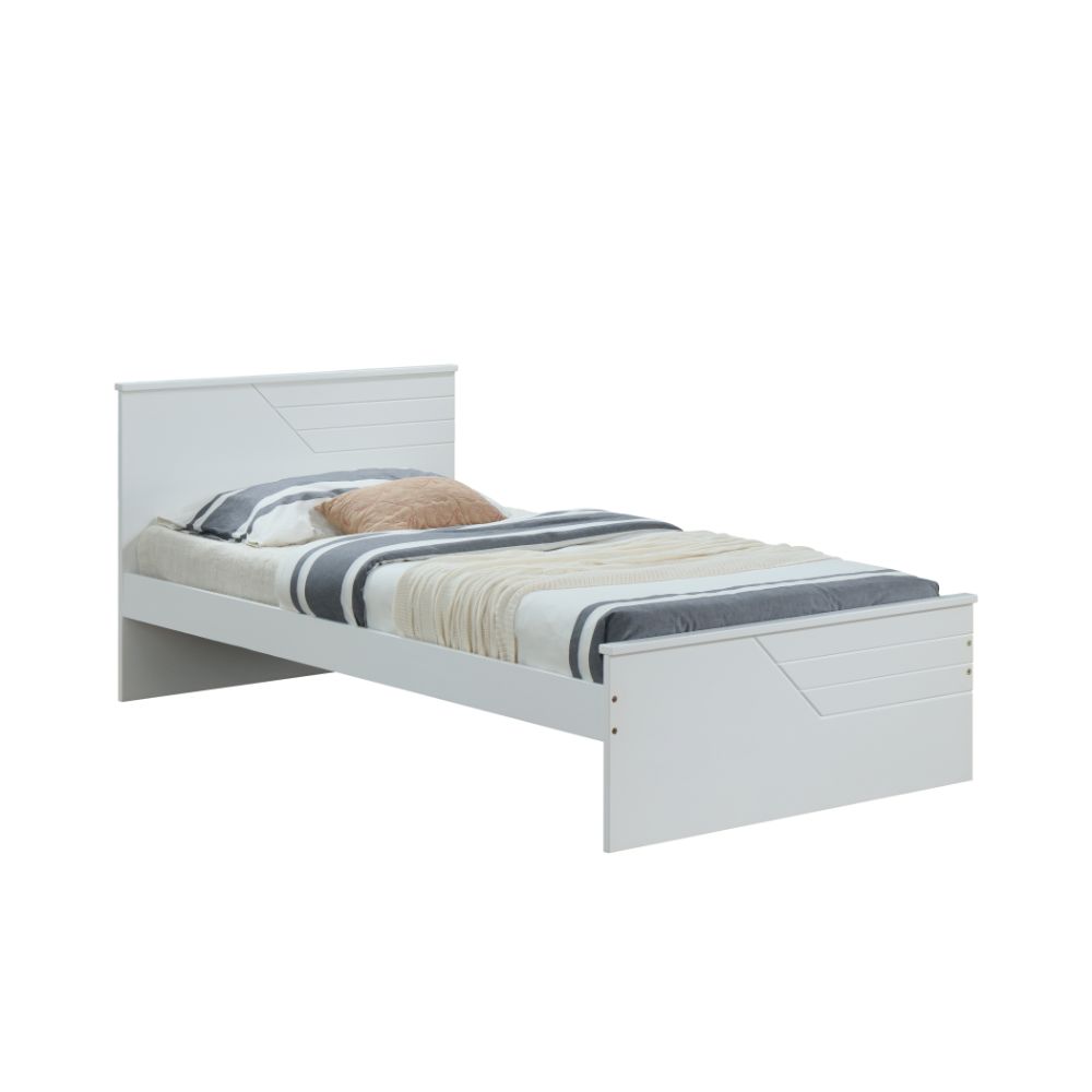 beckett twin bed, white finish