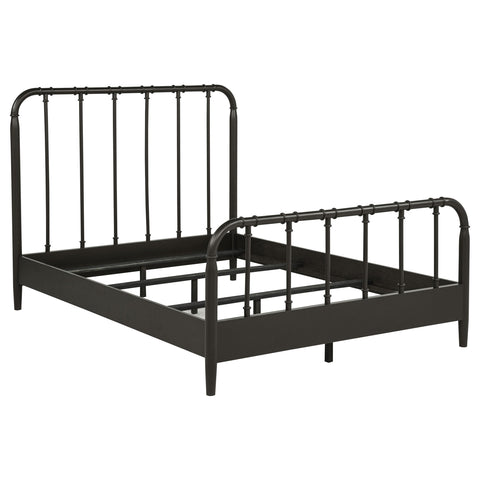 Devar All Wood Water Pipe Open Frame Full Bed Dark Bronze