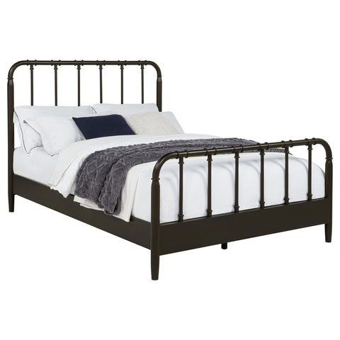 Devar All Wood Water Pipe Open Frame Full Bed Dark Bronze