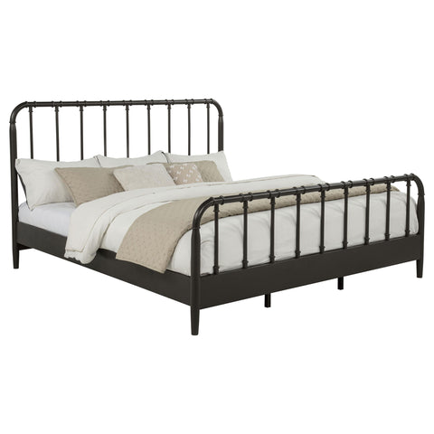 Devar All Wood Water Pipe Open Frame Eastern King Bed Dark Bronze
