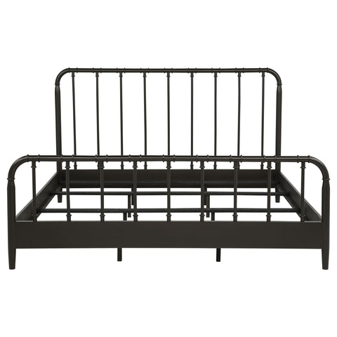 Devar All Wood Water Pipe Open Frame Eastern King Bed Dark Bronze