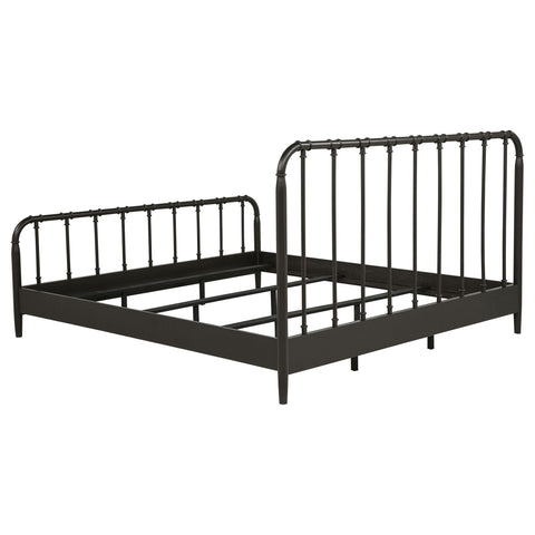 Devar All Wood Water Pipe Open Frame Eastern King Bed Dark Bronze