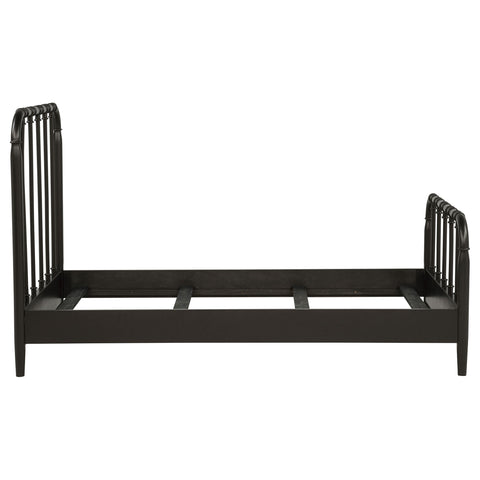 Devar All Wood Water Pipe Open Frame Twin Bed Dark Bronze