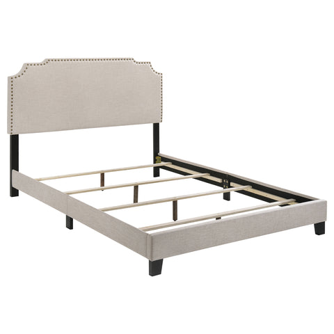Frankie Upholstered Full Panel Bed BeigeBeige