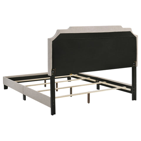 Frankie Upholstered Queen Panel Bed BeigeBeige