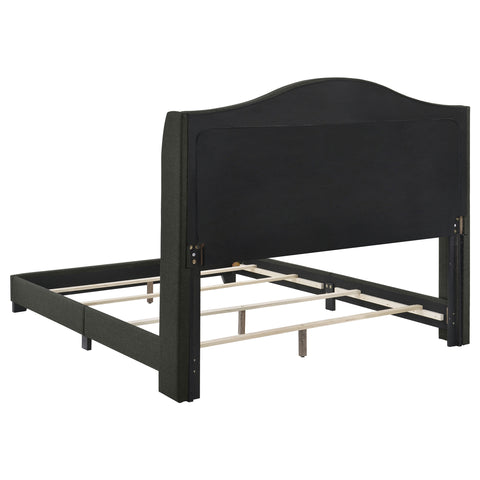 Morgan Upholstered Full Wingback Bed GreyGrey