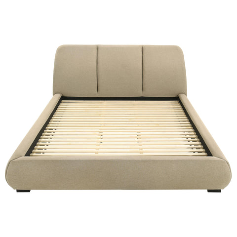 Butte 46-inch Upholstered California King Platform Bed Brown