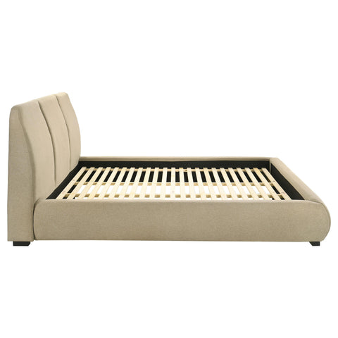 Butte 46-inch Upholstered California King Platform Bed Brown