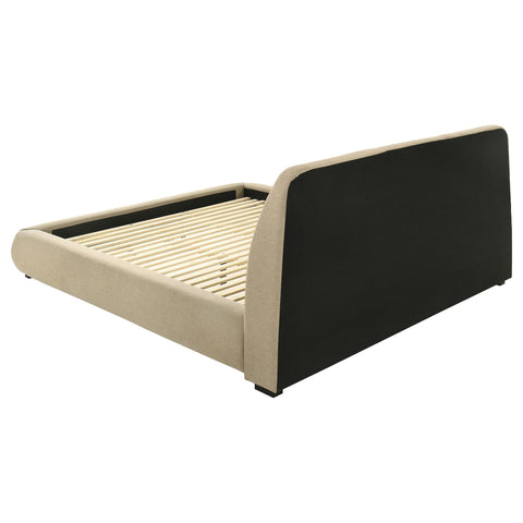 Butte 46-inch Upholstered California King Platform Bed Brown