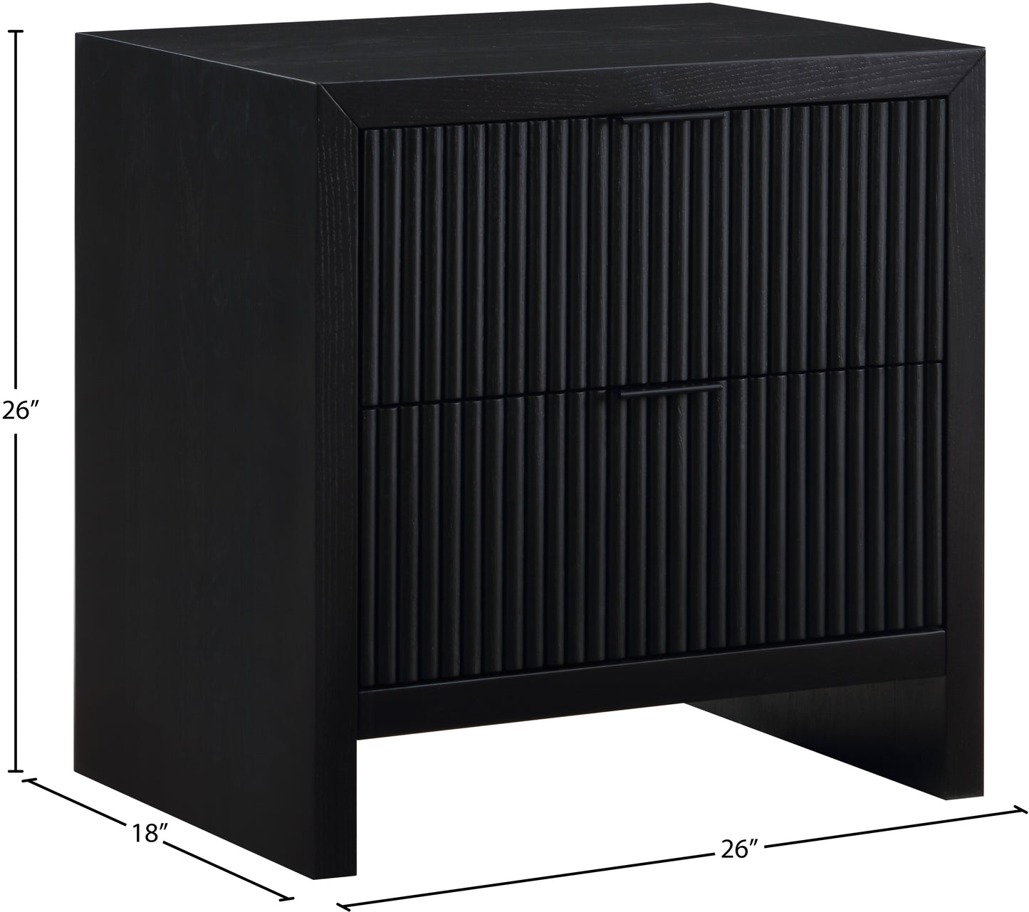 athena black night stand ns