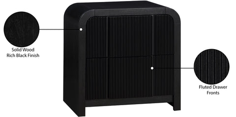 Carousel Black Night Stand NS