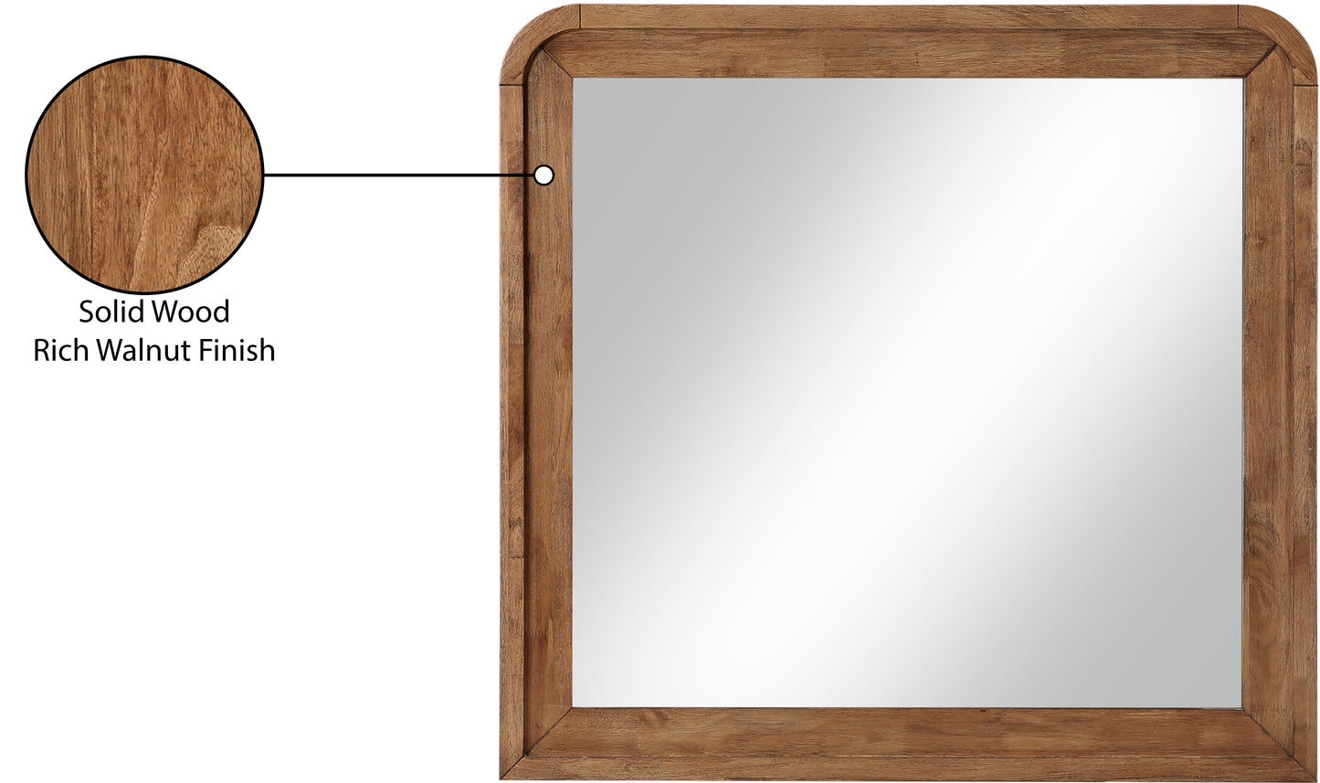 carousel walnut mirror m