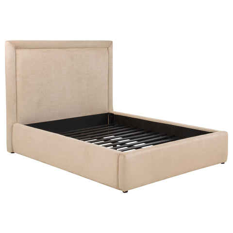 Canoga 54-inch Upholstered Full Platform Bed Light Saddle