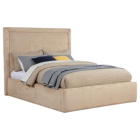 Canoga 54-inch Upholstered Full Platform Bed Light Saddle