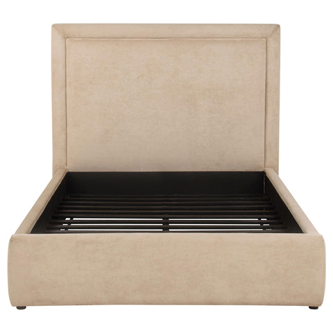Canoga 54-inch Upholstered Full Platform Bed Light Saddle