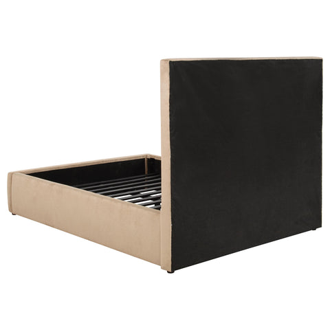 Canoga 54-inch Upholstered Full Platform Bed Light Saddle