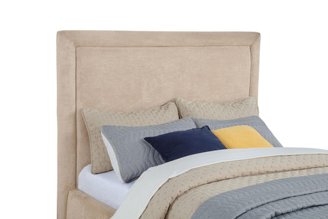 Canoga 54-inch Upholstered Full Platform Bed Light Saddle