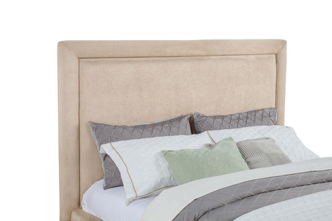 Canoga 54-inch Upholstered Eastern King Platform Bed Saddle