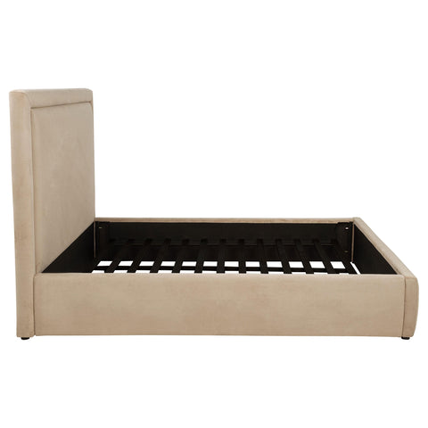 Canoga 54-inch Upholstered Queen Platform Bed Light Saddle