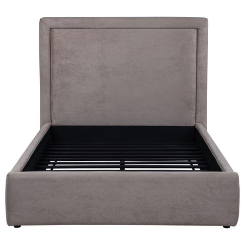 Canoga 54-inch Upholstered Full Panel Platform Bed Mushroom