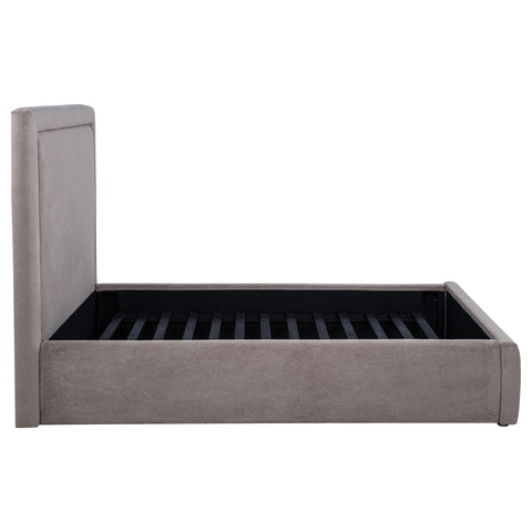 Canoga 54-inch Upholstered Full Panel Platform Bed Mushroom