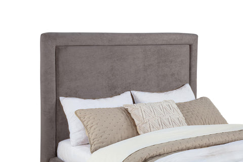 Canoga 54-inch Upholstered Full Panel Platform Bed Mushroom