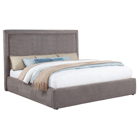 Canoga 54-inch Upholstered Eastern King Platform Bed Mushroom