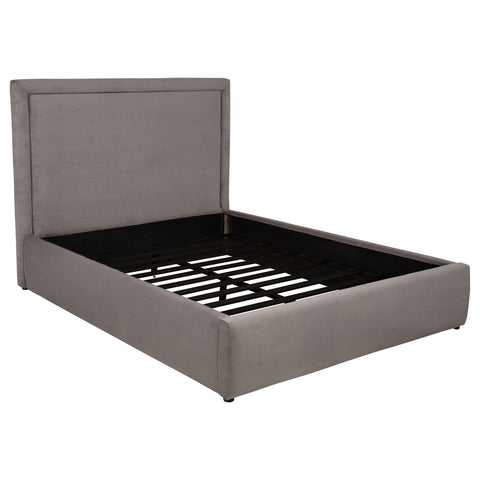 Canoga 54-inch Upholstered Queen Platform Bed Mushroom
