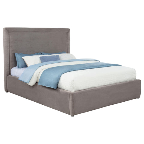 Canoga 54-inch Upholstered Queen Platform Bed Mushroom