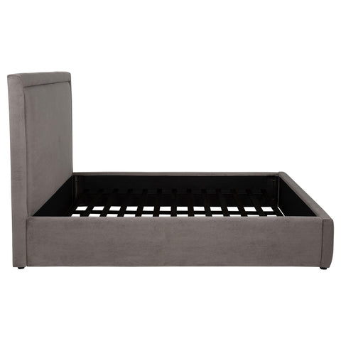 Canoga 54-inch Upholstered Queen Platform Bed Mushroom