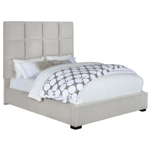 Wyatt Upholstered Queen Panel Bed BeigeBeige