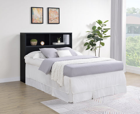 Elena 49-inch Full Bookcase Headboard Black