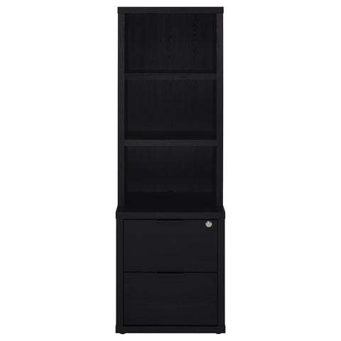 Jenna 3-piece Queen Bedroom Set Bookcase Headboard Black