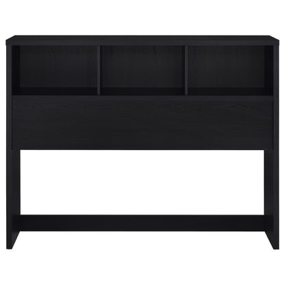 Elena 49-inch Queen Bookcase Headboard Black