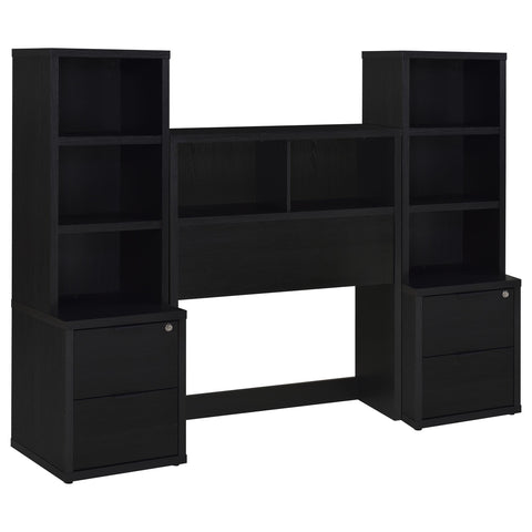 Jenna 3-piece Twin Bedroom Set Bookcase Headboard Black