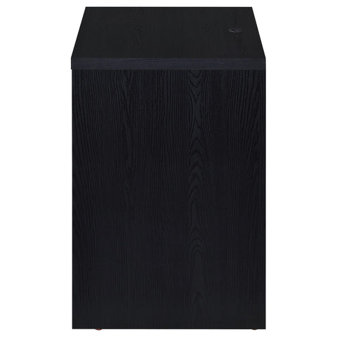 Elena 2-drawer Nightstand LED Lights and USB Black