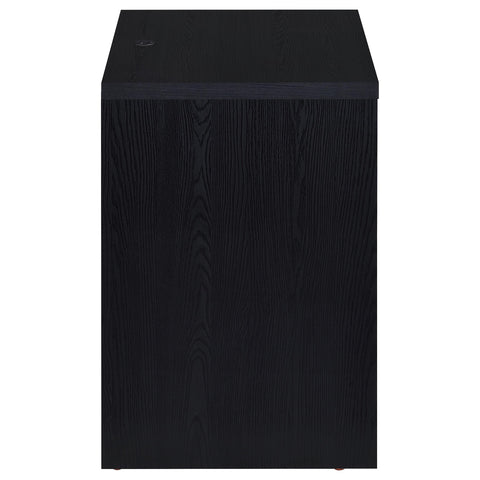 Elena 2-drawer Nightstand LED Lights and USB Black