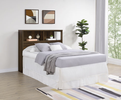 Elena 49-inch Full Bookcase Headboard Dark Pine