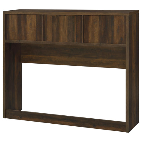 Elena 49-inch Queen Bookcase Headboard Dark Pine