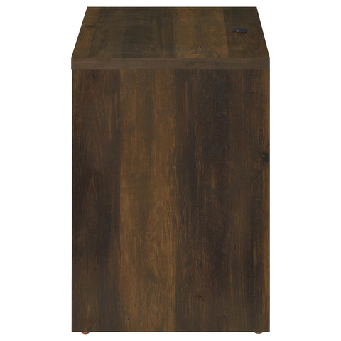 Elena 2-drawer Nightstand LED Lights and USB Dark Pine