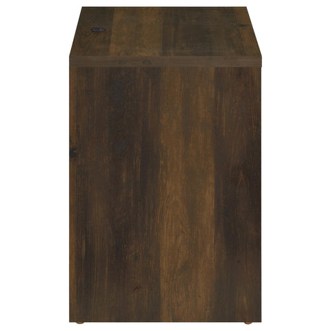 Elena 2-drawer Nightstand LED Lights and USB Dark Pine