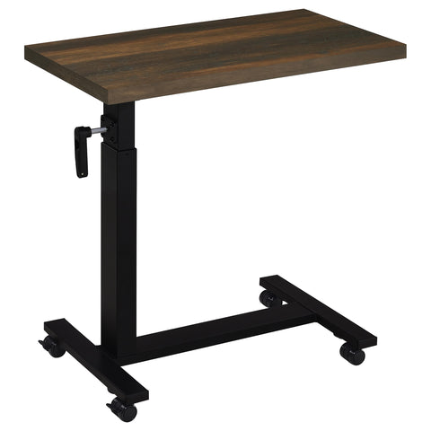 Elena Height Adjustable Mobile Bedroom C-Table Dark Pine