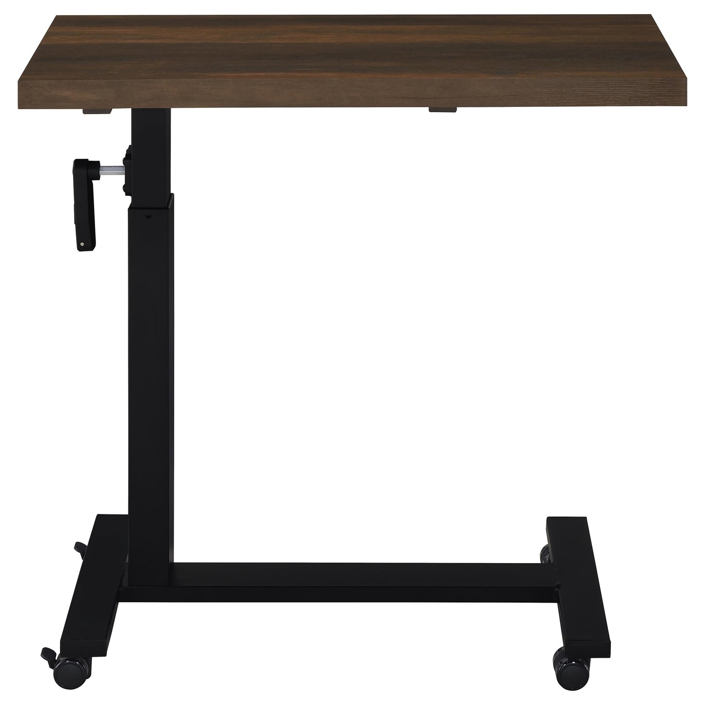 elena height adjustable mobile bedroom c-table dark pine