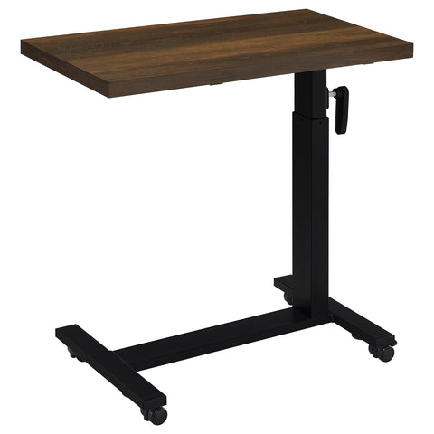 Elena Height Adjustable Mobile Bedroom C-Table Dark Pine