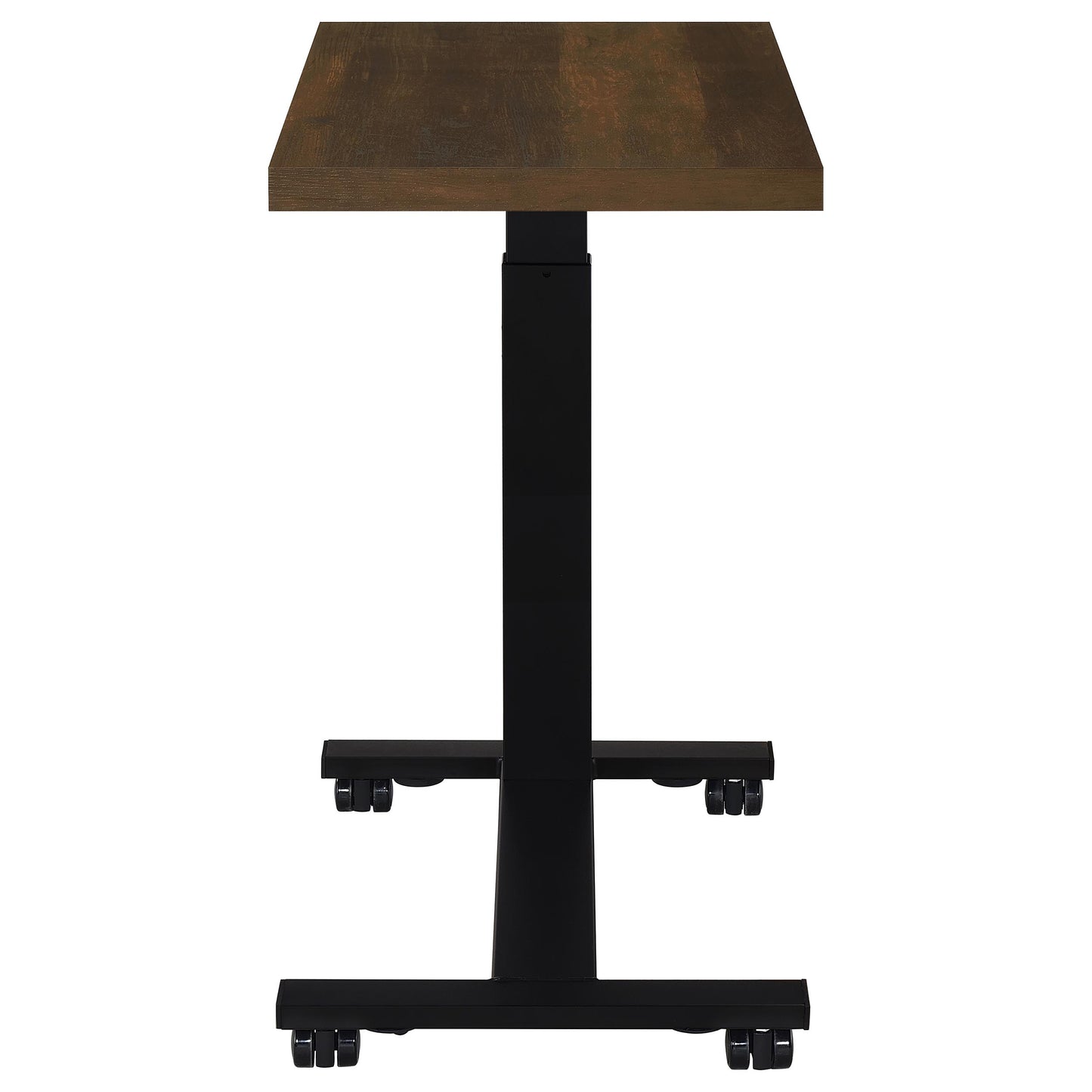 elena height adjustable mobile bedroom c-table dark pine