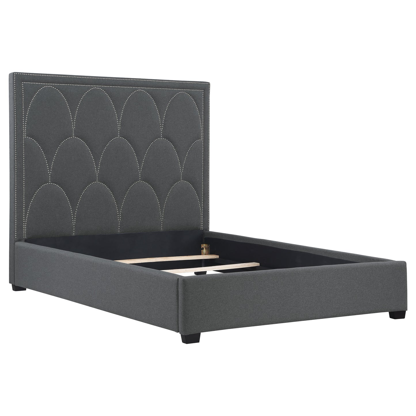 cole upholstered eastern king panel bed charcoalcharcoal